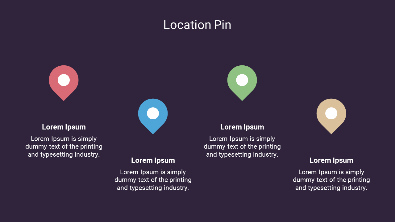 Editable Location Pin PPT Template
